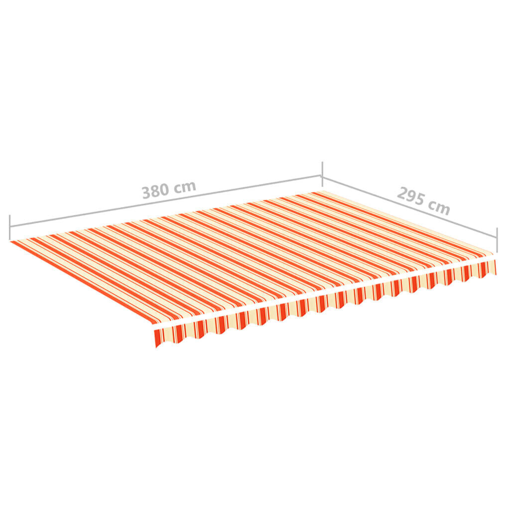 Pakaitinis audinys markizei, 4x3m, geltonos ir baltos spalvos kaina ir informacija | Skėčiai, markizės, stovai | pigu.lt