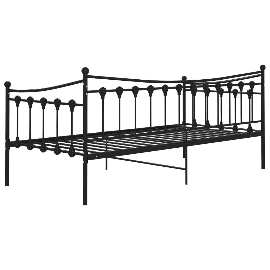 Sofos-lovos rėmas, 90x200cm, juodos spalvos kaina ir informacija | Lovos | pigu.lt