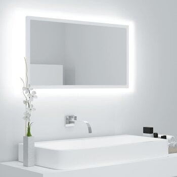Veidrodis vidaXL LED 80, baltas kaina ir informacija | Vonios veidrodžiai | pigu.lt
