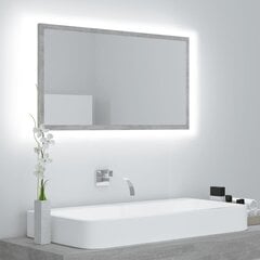 Veidrodis vidaXL LED 80, pilkas kaina ir informacija | Vonios veidrodžiai | pigu.lt