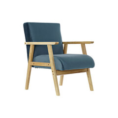 Fotelis DKD Home Decor, 62x65x76 cm, mėlynas kaina ir informacija | Svetainės foteliai | pigu.lt