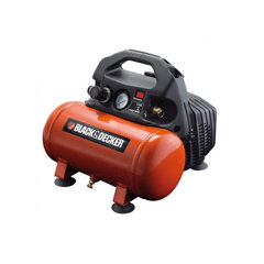 Black + Decker 8213295BND005 Tiesiogiai varomas be alyvos oro kompresorius, 230 V, oranžinis kaina ir informacija | Mechaniniai įrankiai | pigu.lt