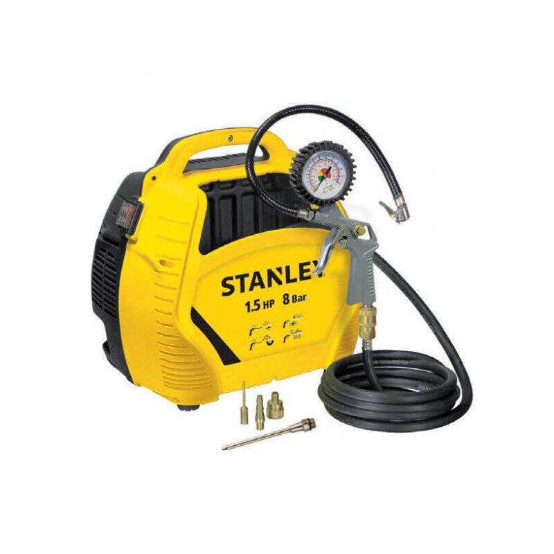 Oro kompresoriaus rinkinys Stanley, 1,5 AG / 8 barai, su priedais цена и информация | Mechaniniai įrankiai | pigu.lt