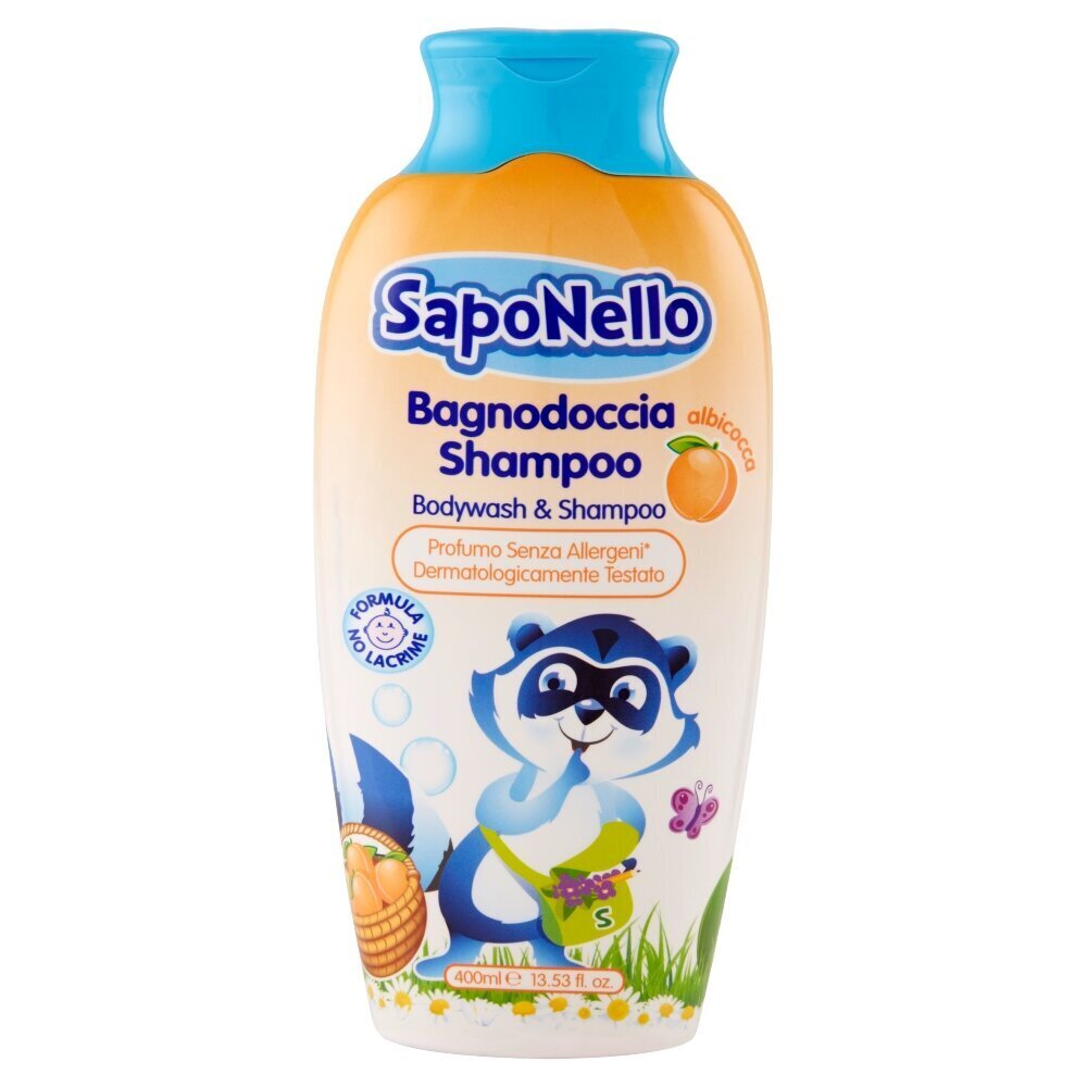 Vonios šampūnas vaikams Saponello Abrikosas, 400ml kaina ir informacija | Kosmetika vaikams ir mamoms | pigu.lt