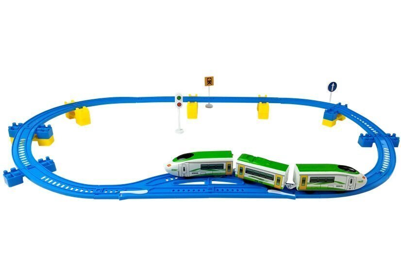 Greitasis traukinys su bėgių trasa, 27 d. kaina ir informacija | Žaislai berniukams | pigu.lt