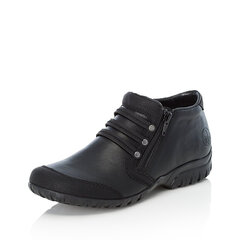 Aulinukai moterims Rieker L467800, juodi kaina ir informacija | Aulinukai, ilgaauliai batai moterims | pigu.lt