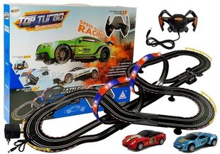 Lenktynių trasa su automobiliukais ir 2 pultais "Top Turbo", 1:43 cm, 760 cm kaina ir informacija | Žaislai berniukams | pigu.lt