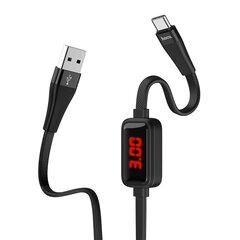 Кабель USB -> Type-C Hoco S4 1.2 м, провод USB 2.0 - Type-C,  зарядка, синхронизация данных с таймером, черный цена и информация | Кабели для телефонов | pigu.lt