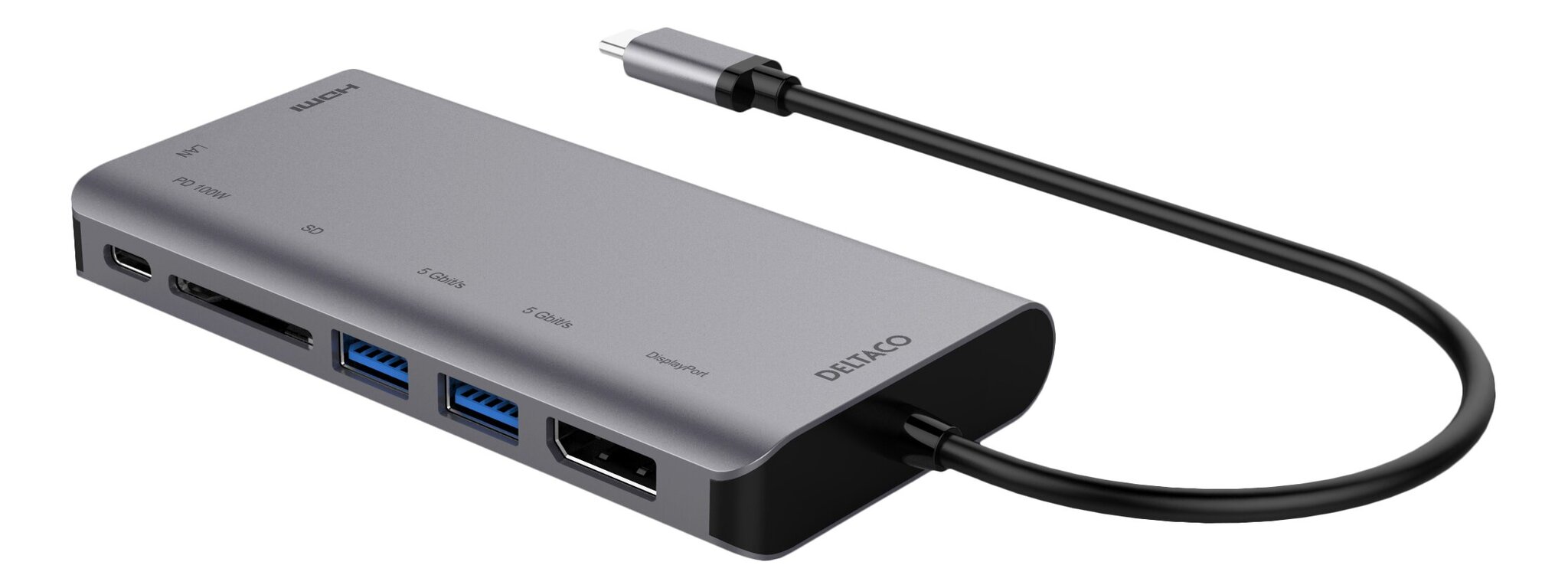 Deltaco USBC-HDMI19 kaina ir informacija | Adapteriai, USB šakotuvai | pigu.lt