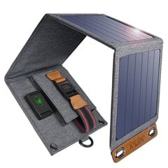 Choetech Foldable Travel Solar Solar Solar Charger 14W with USB 5V / 2.4A Solar Panel Gray (SC004) kaina ir informacija | Atsarginiai maitinimo šaltiniai (power bank) | pigu.lt