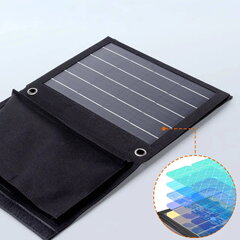 Choetech foldable travel solar solar charger 22W solar panel 2x USB 5V / 2.4A / 2.1A solar panel (82 x 24 cm) black (SC005) цена и информация | Зарядные устройства Power bank | pigu.lt