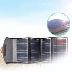 Choetech foldable travel solar solar charger 22W solar panel 2x USB 5V / 2.4A / 2.1A solar panel (82 x 24 cm) black (SC005) цена и информация | Зарядные устройства Power bank | pigu.lt