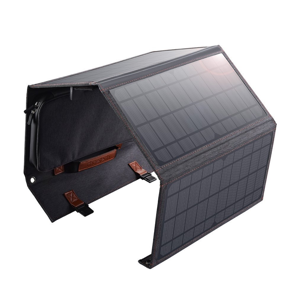 Choetech Foldable Solar Charger Solar Photovoltaic 36W Quick Charge Power Delivery USB / USB Type C (94 x 36 cm) Gray (SC006) kaina ir informacija | Atsarginiai maitinimo šaltiniai (power bank) | pigu.lt