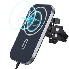 Automobilinis telefono kroviklis Choetech Car Kit Magnetic Mount Induction Qi Charger 15W (MagSafe Compatible) (T200-F) + USB Charge cable - USB Type C kaina ir informacija | Krovikliai telefonams | pigu.lt