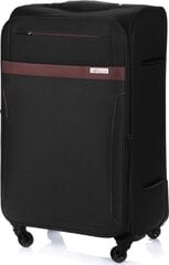 Большой чемодан Solier STL1316 XL, черный-коричневый цена и информация | Чемоданы, дорожные сумки  | pigu.lt