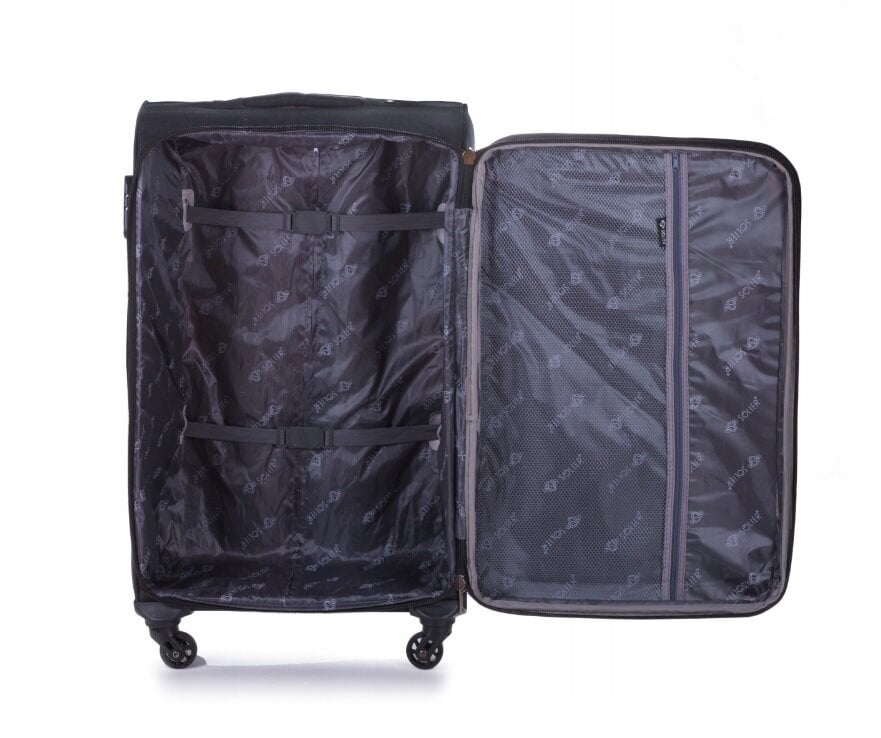 Vidutinio dydžio lagaminas Solier STL1311M, juodai rudas цена и информация | Lagaminai, kelioniniai krepšiai | pigu.lt