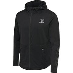 Bliuzonas vyrams Hummel Aston Zip Hoodie 20648820015700496037256, juodas kaina ir informacija | Vyriški džemperiai | pigu.lt