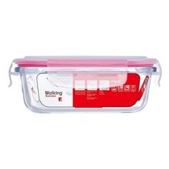 Hermetiška priešpiečių dėžutė Bergner, raudona, borosilikatinis stiklas, 800 ml kaina ir informacija | Maisto saugojimo  indai | pigu.lt