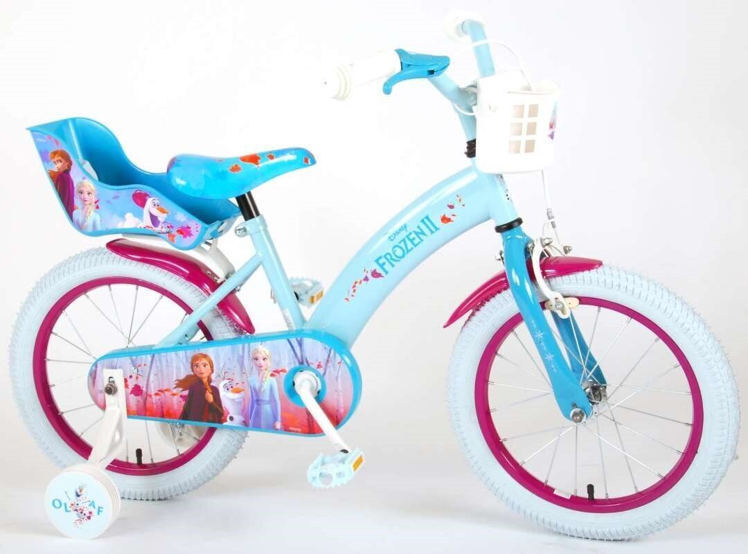 Mergaičių dviratis Disney Frozen 2, 16" kaina ir informacija | Dviračiai | pigu.lt