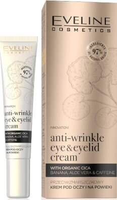 Paakių kremas nuo raukšlių Eveline Wrinkle Eye and Eyelid Cream With Cica, 20ml цена и информация | Paakių kremai, serumai | pigu.lt