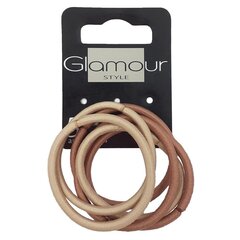 Резиночки для волос бежевые Glamour 6 шт цена и информация | Glamour Духи, косметика | pigu.lt