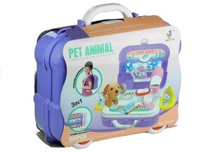 Žaislinis gyvūnų priežiūros rinkinys su lagaminėliu kaina ir informacija | Žaislai mergaitėms | pigu.lt