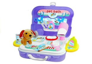 Žaislinis gyvūnų priežiūros rinkinys su lagaminėliu kaina ir informacija | Žaislai mergaitėms | pigu.lt