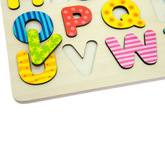 Деревянный пазл алфавит Goki цена и информация | Развивающие игрушки | pigu.lt