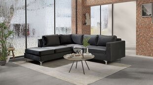Угловой диван Orlando Velvet, черный цена и информация | Угловые диваны | pigu.lt