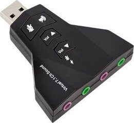 Музыкальная звуковая карта USB 7.1 цена и информация | Звуковые карты | pigu.lt