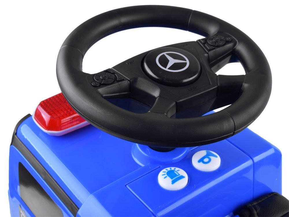 Paspiriama mašinėlė Mercedes Police mėlyna kaina ir informacija | Žaislai kūdikiams | pigu.lt