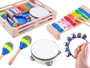 Mediniai muzikos instrumentai, 4in1 kaina ir informacija | Lavinamieji žaislai | pigu.lt