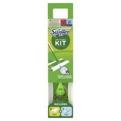 Swiffer Sweeper Starter Kit XXL: метла, сухие салфетки 8шт и влажные салфетки 3шт цена и информация | Инвентарь для уборки и принадлежности | pigu.lt