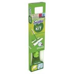 Swiffer Sweeper Starter Kit XXL: метла, сухие салфетки 8шт и влажные салфетки 3шт цена и информация | Инвентарь для уборки и принадлежности | pigu.lt