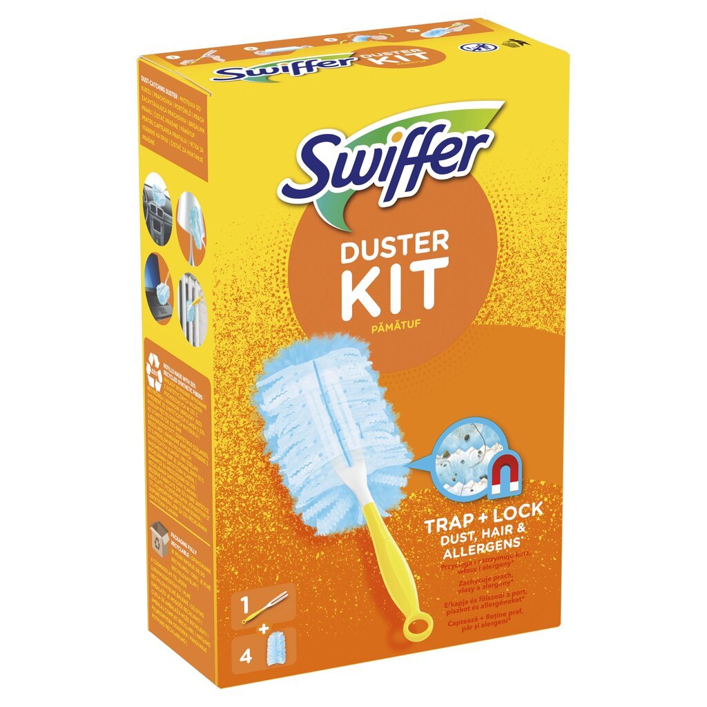 Swiffer Duster Starert Kit mini rankena + 4vnt papildymas цена и информация | Valymo reikmenys ir priedai | pigu.lt