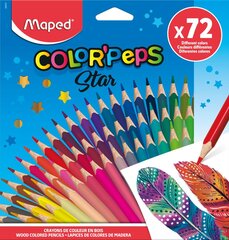 Цветные карандаши MAPED Color`Peps 72 штук цена и информация | Принадлежности для рисования, лепки | pigu.lt