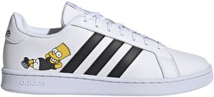 Laisvalaikio bateliai vyrams Adidas Grand Court White H02555, balti kaina ir informacija | Kedai vyrams | pigu.lt