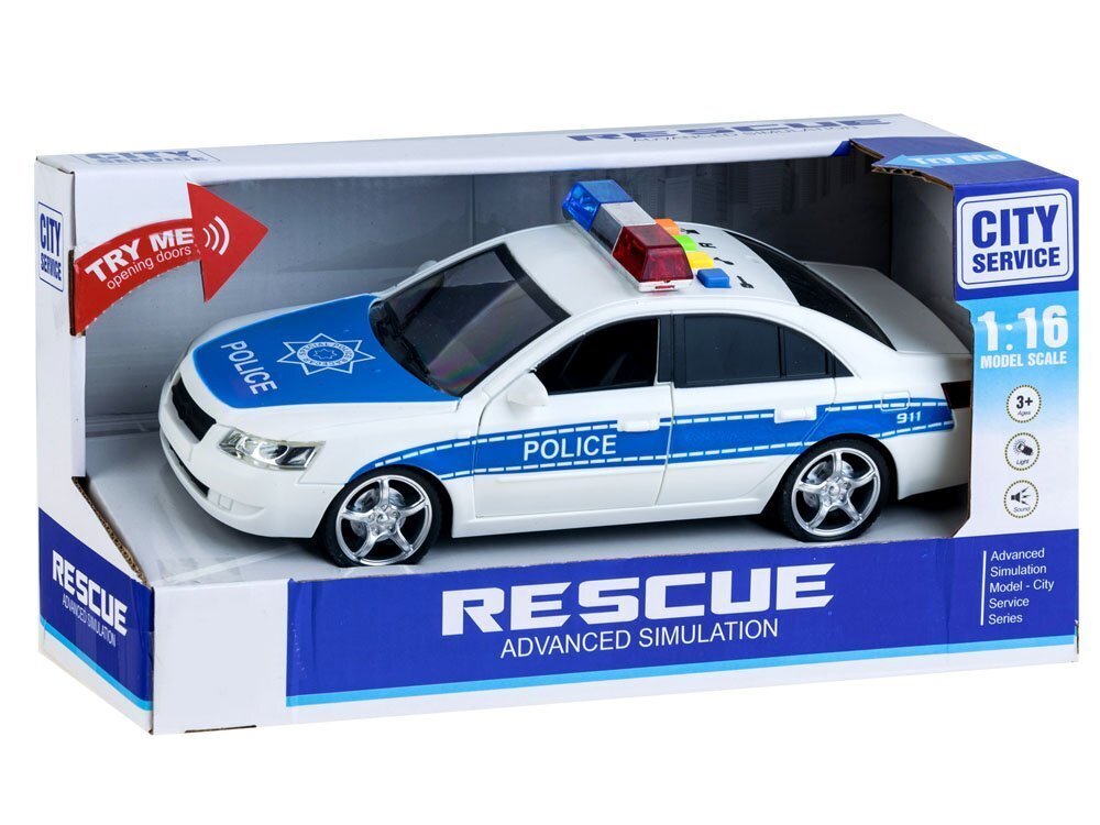 Policijos automobilis su garsu ir šviesomis цена и информация | Žaislai berniukams | pigu.lt