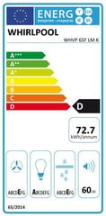 Вытяжка Whirlpool WHVP 65F LM K цена и информация | Вытяжки на кухню | pigu.lt