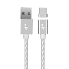 TB Magnetinis kabelis USB C - USB sidabrinis 1 m kaina ir informacija | Kabeliai ir laidai | pigu.lt
