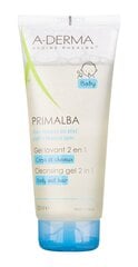 A-Derma Primalba Cleansing Gel 2in1 гель для душа для детей 200 мл цена и информация | Масла, гели для душа | pigu.lt