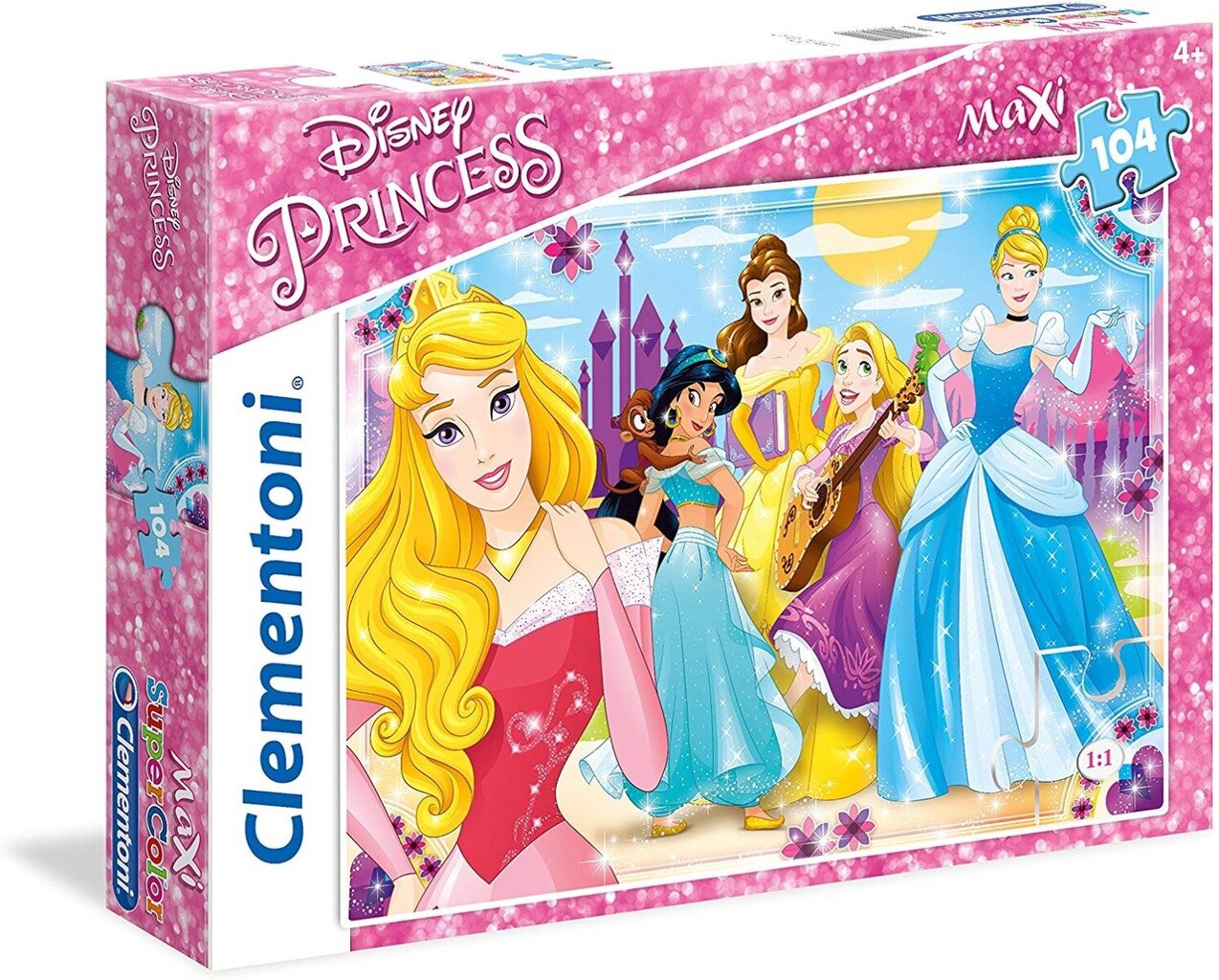 Dėlionė su princesėmis Clementoni PZL 104 Maxi Princess, 104 d kaina ir informacija | Dėlionės (puzzle) | pigu.lt