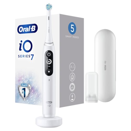 Oral-B iO7 Series White Alabaster kaina ir informacija | Elektriniai dantų šepetėliai | pigu.lt