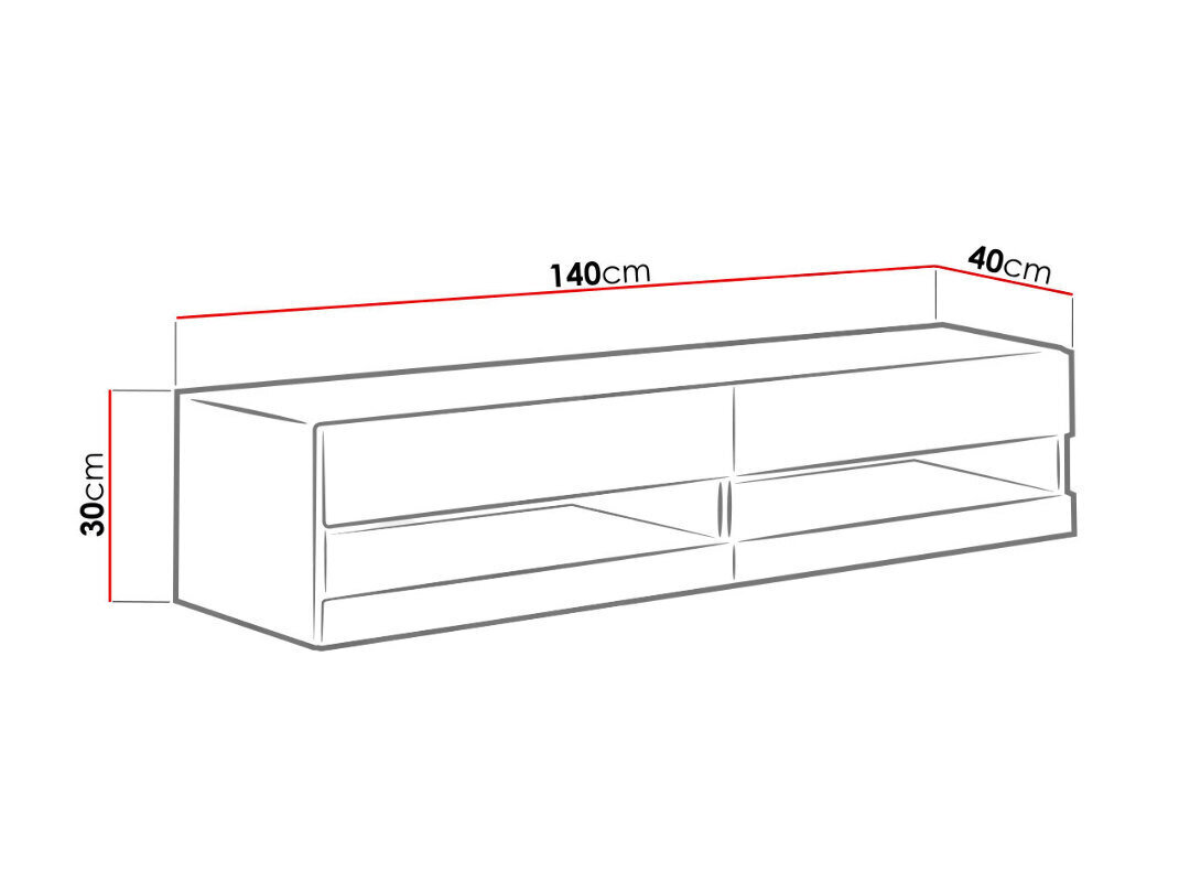 TV spintelė Vigo New 140 cm kaina ir informacija | TV staliukai | pigu.lt