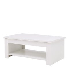 Регулируемый журнальный столик Rondo, белый/белый глянцевый цена и информация | Журнальные столы | pigu.lt