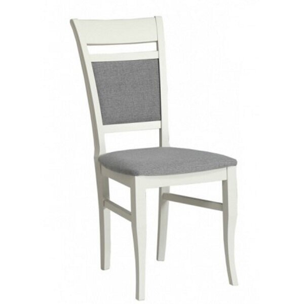 2-jų kėdžių komplektas Forte Kashmir, baltas/pilkas kaina ir informacija | Virtuvės ir valgomojo kėdės | pigu.lt