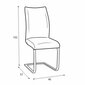 2-jų kėdžių komplektas Forte Liguria, pilkas kaina ir informacija | Virtuvės ir valgomojo kėdės | pigu.lt