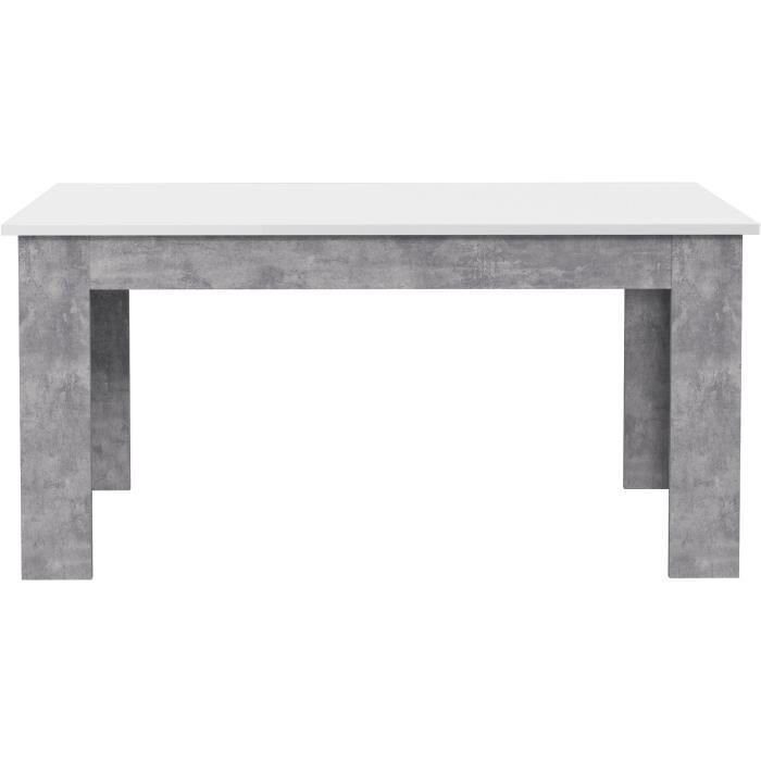 Valgomojo stalas Pilvi, 160x90 cm, baltas/pilkas kaina ir informacija | Virtuvės ir valgomojo stalai, staliukai | pigu.lt