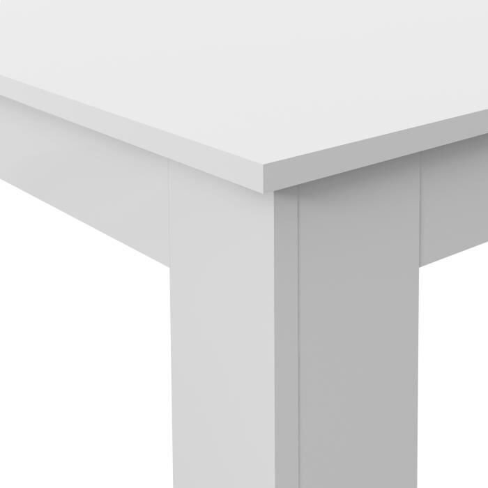Valgomojo stalas Forte Pilvi, 160x90cm, baltas kaina ir informacija | Virtuvės ir valgomojo stalai, staliukai | pigu.lt