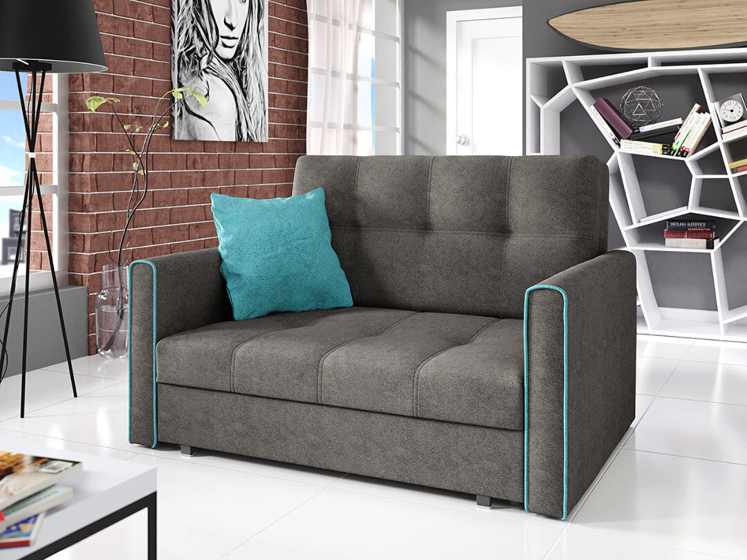 Sofa Viva Bis 2, juoda цена и информация | Sofos | pigu.lt